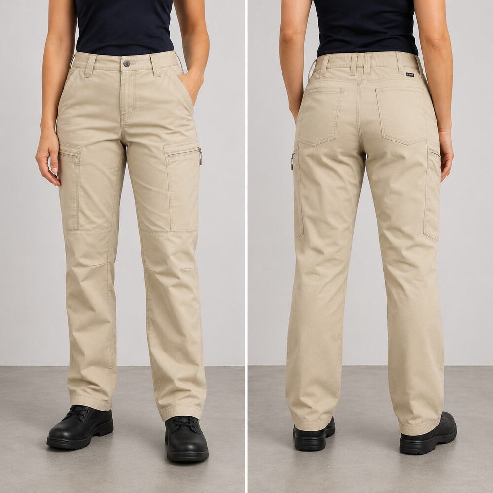 LA Police Gear Womens BFE Stretch Tactical Cargo Pants Khaki Beige LAPG